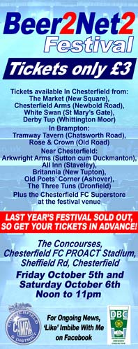 Beer2net2 Festival - at the Proact Stadium - 5th and 6th October. Get your tickets now!