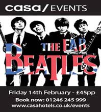 The Beatles at the CASA. includes Reception and 3 course meal. Click now to book