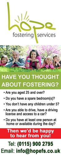If you are thinking of Fostering, but don't know what to do next, then Hope Fostering Services may be able to help. Click for more details