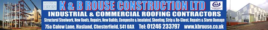 K B Rouse Construction, Industrial and Commercial Roofing Contractors. Call 01246 233797 or click