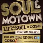 Soul And Motown Returns To The CASA Hotel on Friday 26th