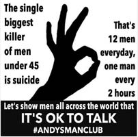 Find out more about the #ITSOKAYTOTALK campaign and how the NSPA is joining up with Andy's Man Clubs working to reduce suicide on the National Suicide Prevention Alliance (NSPA) website