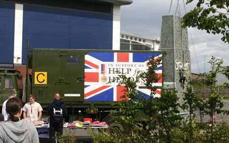 Emergency Services and Help for Heroes, climbing walls, bouncy castles, roundabouts, the Irish Colliery Band - they we're all there to join in the fun.