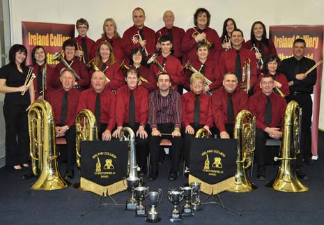 The Ireland Colliery Band form Chesterfield hold a fundraiser