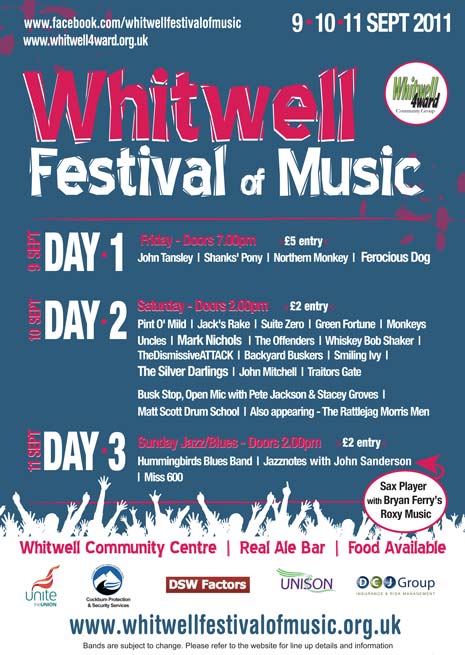 Whitwell Music Festival Poster