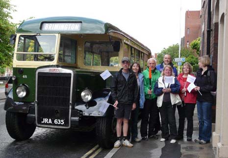 The torch was taken by Mitchell's in Chesterfield via a Leyland Tiger Vintage Bus from 1964