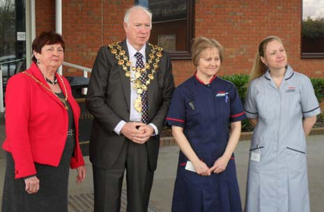 The cheque was handed over to the Matron of the Birthing Centre Julie Clarke and also present was Midwife Emma Marshall who delivered Archie and supported his family after his death.