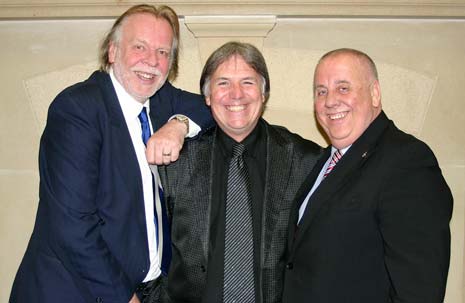 Patrons Rick Wakeman and Miki Travis with Charity Founder Mike Hyman 