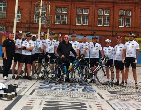 The team are given their send off on Sunday morning from Blackpool, by Comedian, Mick Miller