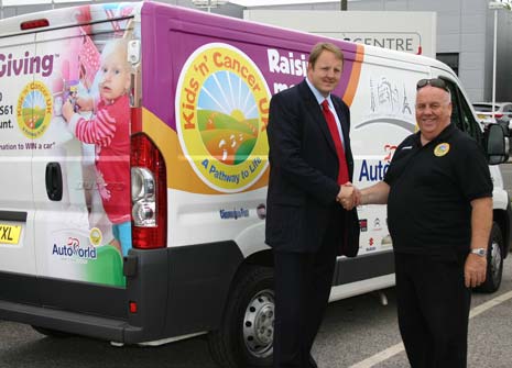 Chesterfield MP Toby Perkins was at Autoworld, Chesterfield to meet and pass on his support to the riders before they set off on the rest of the days 65 mile leg.