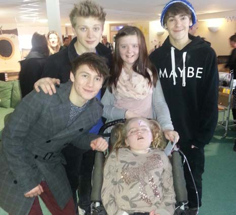 The North Anston based hospice was taken over for a few hours by the talented singers and their dancers including District 3, Union J and Christopher Maloney, from the popular ITV1 hit show.