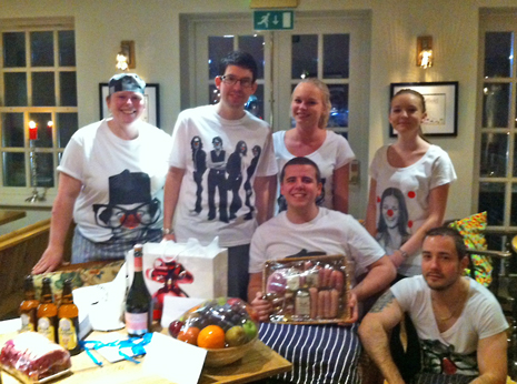 The team at award winning pub and restaurant, The Devonshire Arms at Middle Handley, put a smile on customers' faces as they raised more than £500 for Comic Relief.