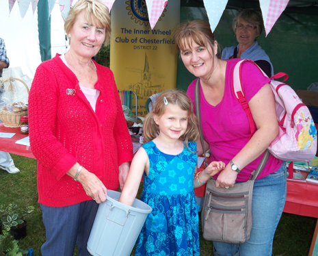 Inner Wheel President Ann Elliot said with relief, After the deluge of weather on Saturday night, we were fearful the event would be a washout. However, the sun shone for us and we had a very successful and happy day with many people visiting our stall.