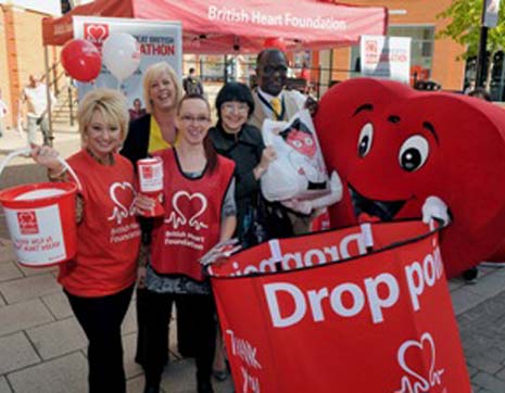 The Deputy Mayor of Chesterfield, Councillor Alexis Diouf, officially launched British Heart Foundation (BHF) shops stock donation appeal, the Great British Bag-athon, with an event at Vicar Lane Shopping Centre in the town on Friday 27th September, by being the first person to donate a bag of items to this year's campaign.