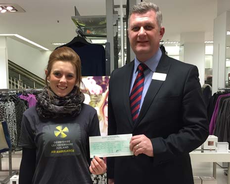 Marks & Spencer Chesterfield have raised an amazing £1,023.79 after spending just four weeks fundraising over Christmas.