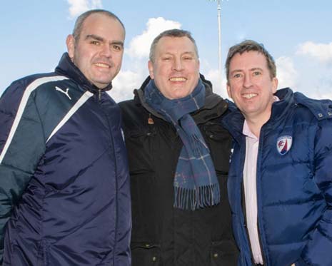 Jeff Stelling wasn't alone, arriving at the Proact Stadium on time and with Angela Culhane CEO of Prostate Cancer UK, Nigel Adkins, Sheffield United Manager and Chesterfield CEO Chris Turner, Head of Media Nick Johnson and former player Bob Newton. They had had a mere stroll - clocking up just 36.1km as they walked from Rotherham's Aesseal New York stadium to the Proact via Hillsborough and Bramall Lane.