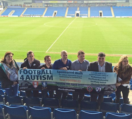 A 'Football4Autism' walk to raise awareness of autism, which will see walkers complete their marathon trek at the Proact Stadium, is taking place in April.
