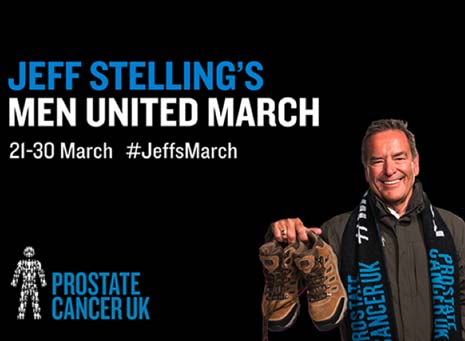 If people want to give on the website, it is www.menunitedmarch.org, if you can't give come and follow the route and give us a shout, people's support gives us such a lift to see them standing on the corner waiting to see us. - Jeff Stelling