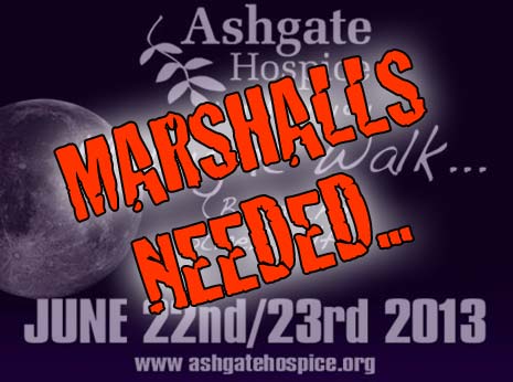 Ashgate Hospice Appeals For Desperately Needed Marshalls for the upcoming Midnight Walk Event...