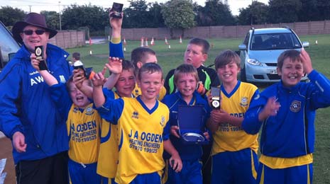 Winning the Maltby 7 a side football tournament