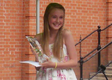 The winner was 11 year old Louisa Pennington, from Whitwell who gave a faultless singing performance. 