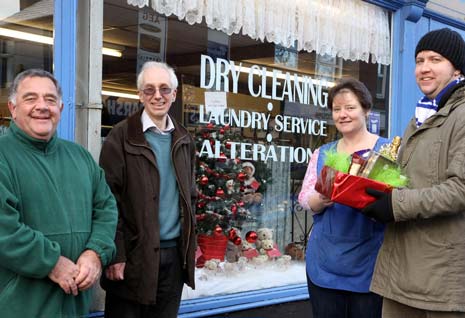 Winner of the Clay Cross festive shop window display competition