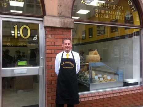 Simon Davidson is one of the most familiar faces in town, if people don't know him, they'll undoubtedly know the shop he owns, 'The Cheese Factory' underneath the Market Hall.