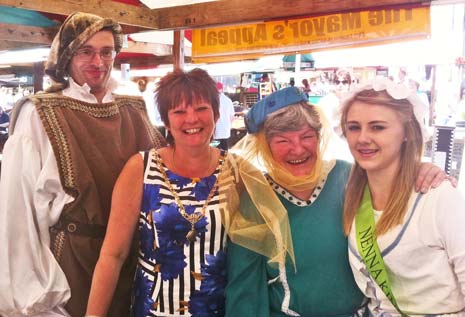 The Medieval Market sees market traders decked out in medieval finery with fair maidens mixing with Knights