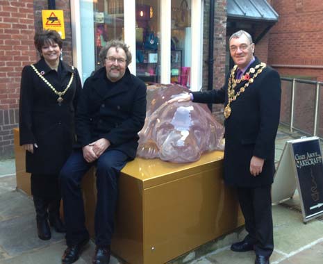 In his speech the Mayor, Cllr Donald Parsons said, -  I am delighted to welcome you here today to celebrate the arrival of some new art installations into The Yards.