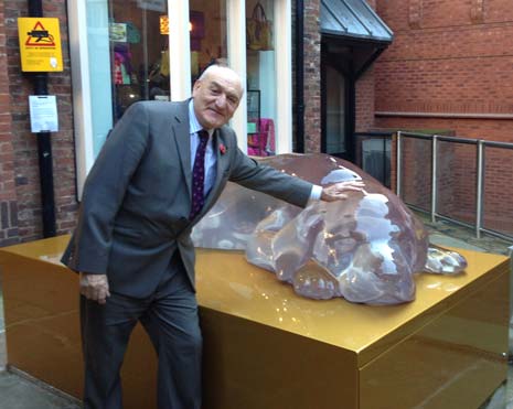 The Chesterfield Post has previously reported on the appearance of a Falcon and a Puppy in the centre of Chesterfield and today, they were officially unveiled by the Mayor and Mayoress of Chesterfield and Leader of Chesterfield Borough Council, Cllr John Burrows.