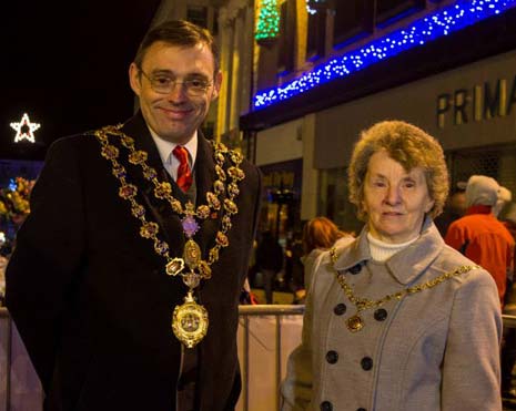Chesterfield's Mayor and Mayoress, Cllr Paul Stone and Mrs Barbara Wallace