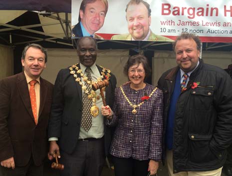 The annual Bargain Hunt was also held, with this year's guest auctioneers, James Lewis and Eric Knowles joining teams headed by the Mayor and Mayoress