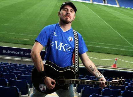 Carl Newton's Chesterfield FC anthem - Town Song - was played for the first time at the b2net at the first home game of the season
