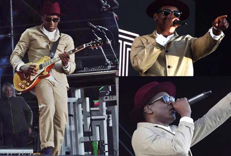 Labrinth (below), by far the most 'dapper' of the acts, was the penultimate performer and proved to be an energetic and engaging act who got the crowd bouncing and waving hands once again.