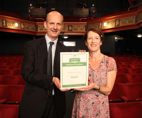 Chesterfield's Pomegranate Theatre has won a prestigious award from the online review site, TripAdvisor.