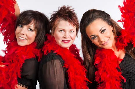 l-r - Clare Buckfield, Vicky Entwhistle and Chelsee Healey in the Vagina Monologues, coming to Chesterfield on 28th September