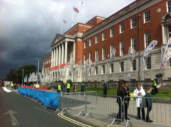 Chesterfield Town prepares for the Olympic Torch relay