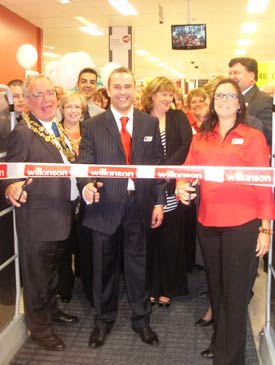 Cutting The Ribbon At Wilkinson's Re-opening