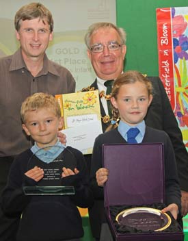 St Mary's Infant School scoop's three top awards in Chesterfield in Bloom 2010