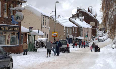 Stocking up became a trek in the arctic conditions