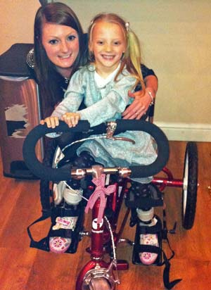 Taya Hall on her new Theraplay bike