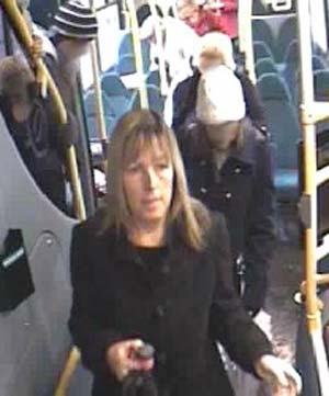 Sharon Beckerson gets off the bus at Derby Bus Station