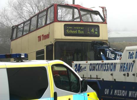 St Mary's High School bus crashes in Barrow Hill