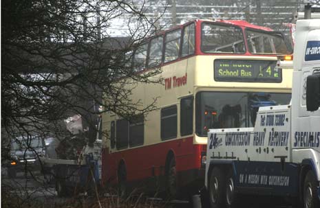 St Mary's High School bus crashes in Barrow Hill