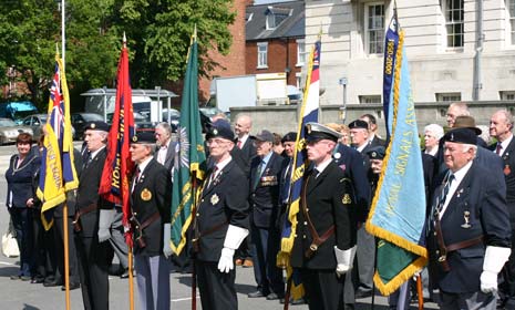 The veterans on parade
