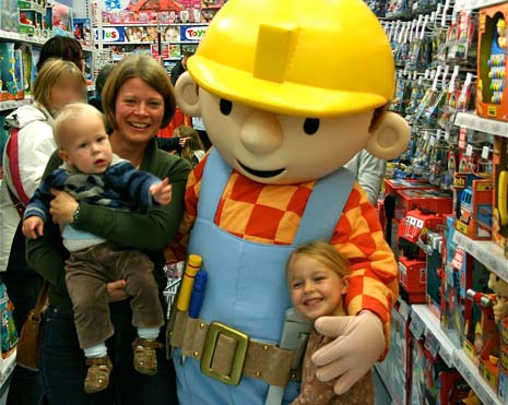 Bob The Builder and other children's favourites were there to meet the children