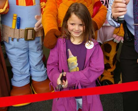 Young Frances Archibald, aged 7, won the prize to open the store and £300 to spend!