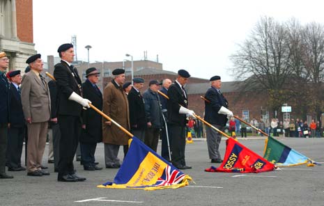 The two minute silence was impeccably observed by both those taking part and those gathered to pay their respects