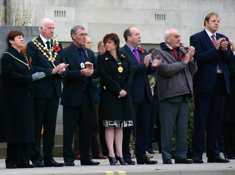 The two minute silence was impeccably observed by both those taking part and those gathered to pay their respects