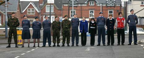 Young Cadets on parade today
